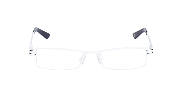 Kali White & Black MetallEyeglass Frames von B24, Vorderansicht