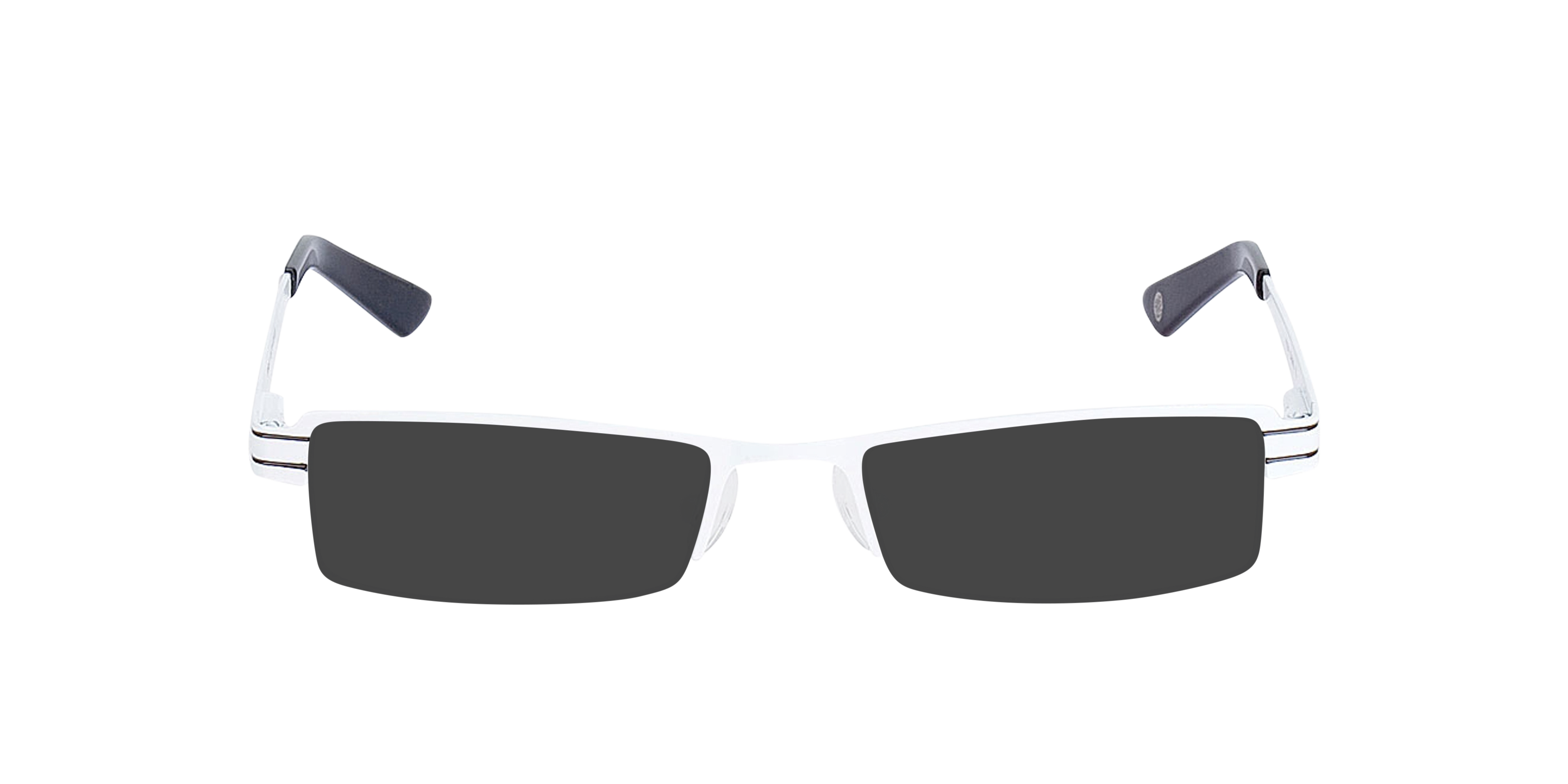 Kali White  &  Black MetallEyeglass Frames von B24, mit getönten Gläsern