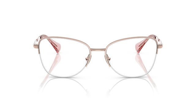 RA6061 Glänzendes Rose Gold MetallEyeglass Frames von B24, Vorderansicht
