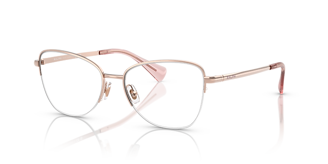 RA6061 Glänzendes Rose Gold MetallEyeglass Frames von B24, Dreiviertelansicht