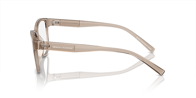 AX3111U Shiny Transparent Brown KunststoffEyeglass Frames von B24, Seitenansicht