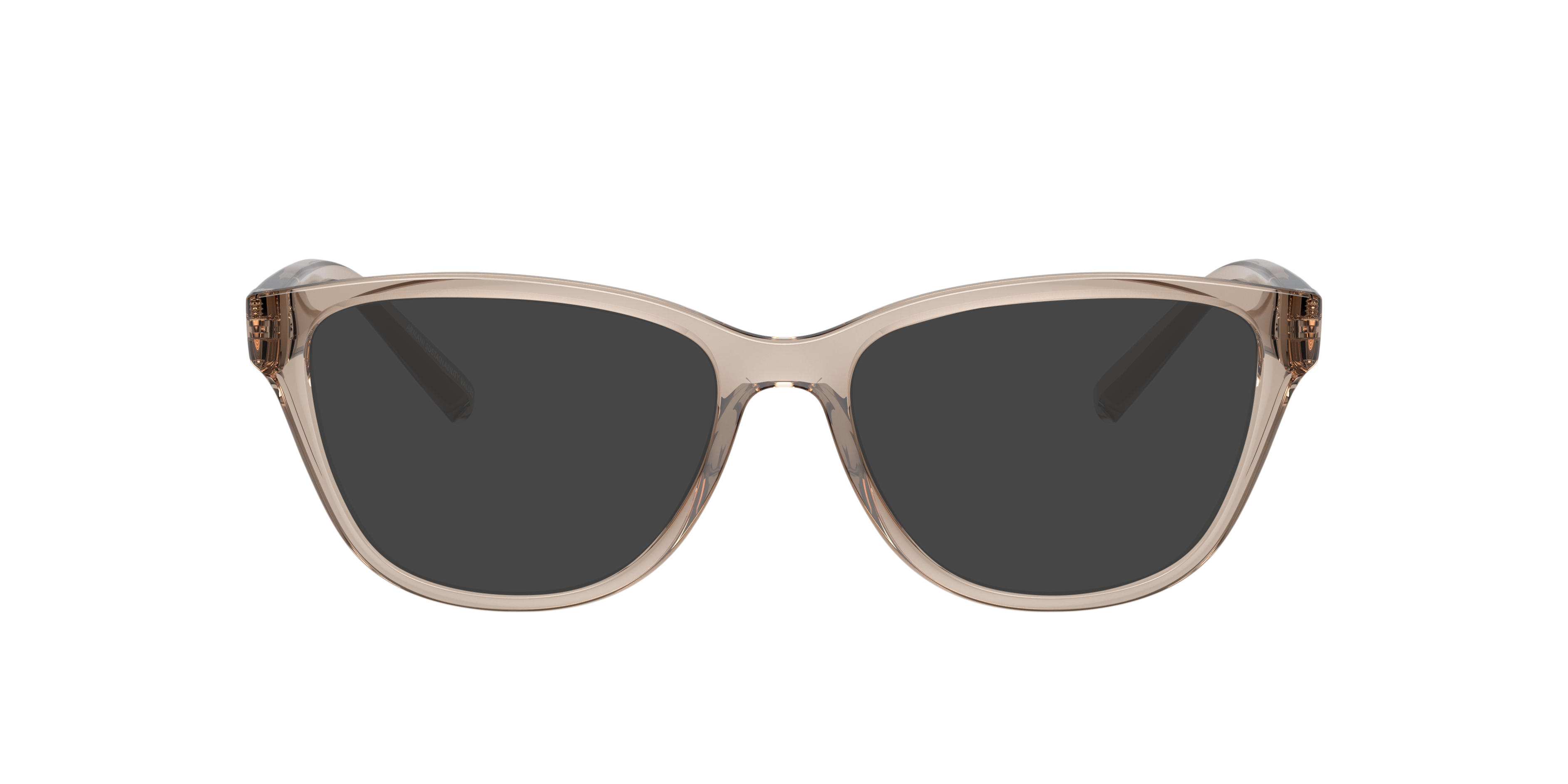 AX3111U Shiny Transparent Brown KunststoffEyeglass Frames von B24, mit getönten Gläsern