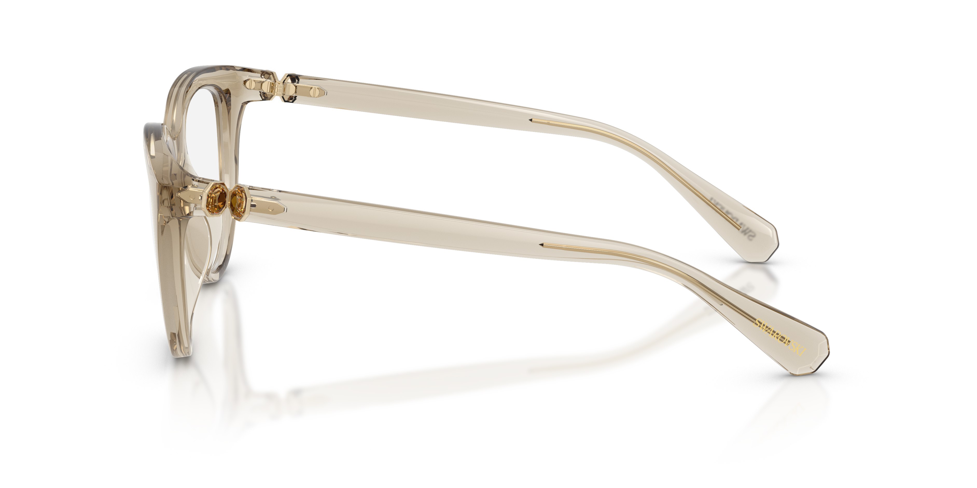 SK2052 Transparent Beige KunststoffEyeglass Frames von B24, Seitenansicht