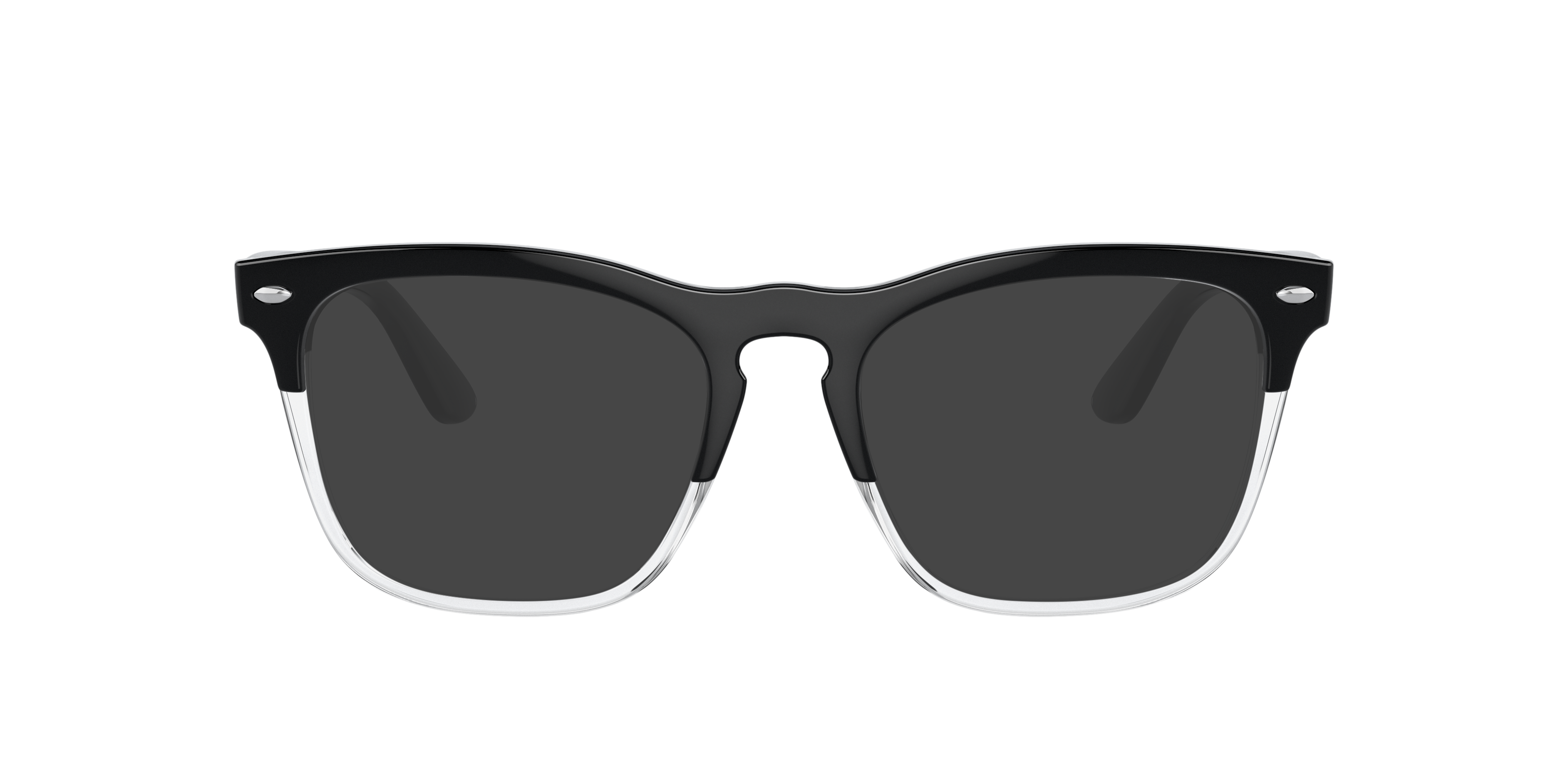 RB4487V Zwart op transparant KunststofEyeglass Frames van B24, met getinte lenzen