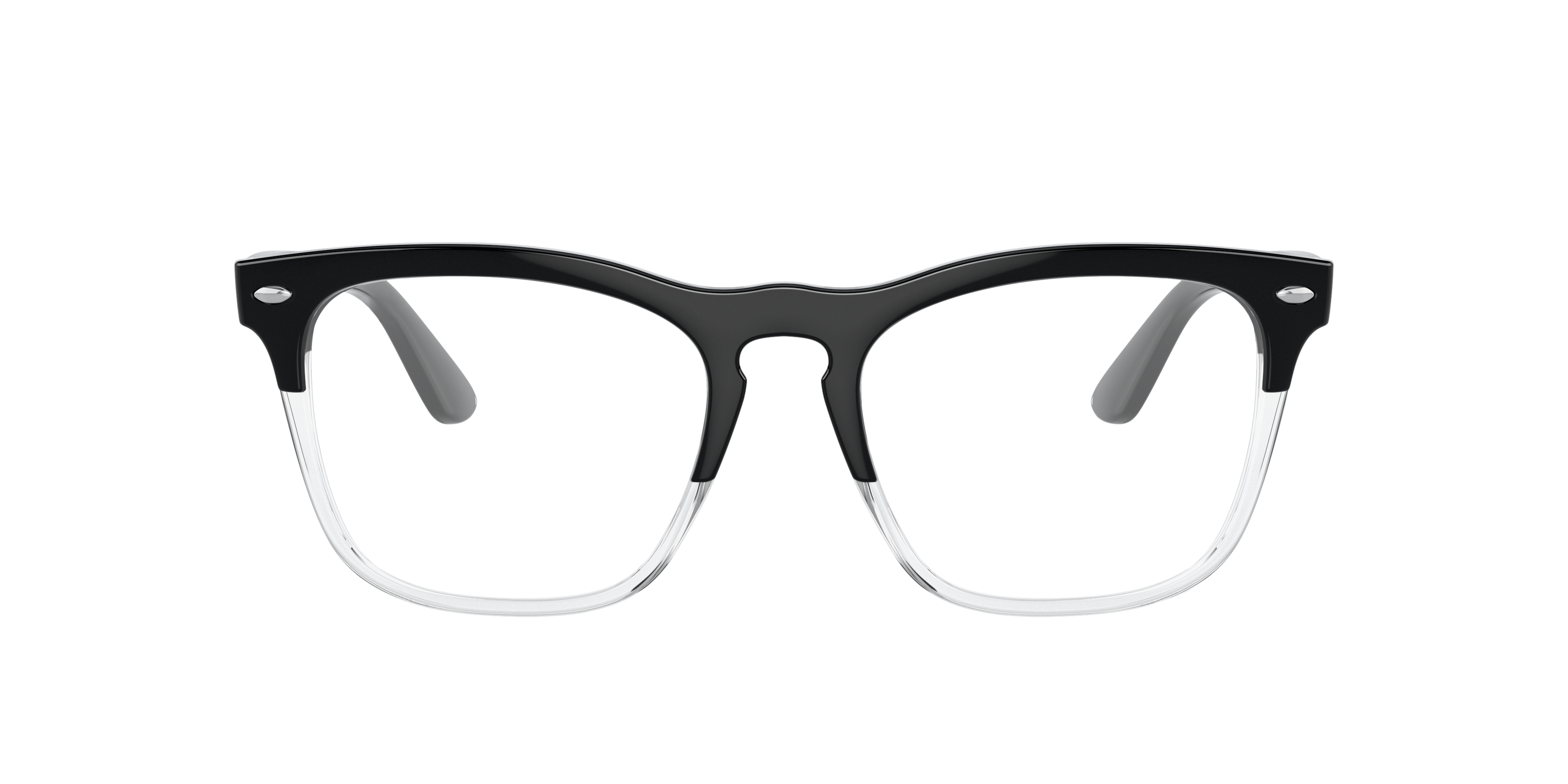 Ray-Ban 8056597715218 Schwarz Auf Transparent/black/black On Transparent, Size: Large