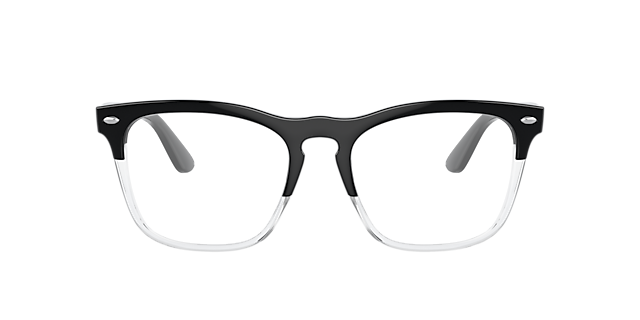 RB4487V Schwarz auf Transparent KunststoffEyeglass Frames von B24, Vorderansicht