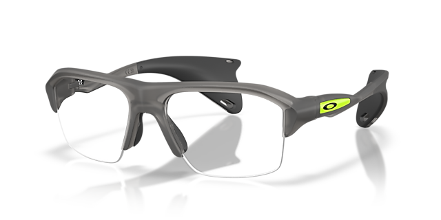 Stunt Glider Grau Rauch satiniert KunststoffEyeglass Frames von B24, Dreiviertelansicht