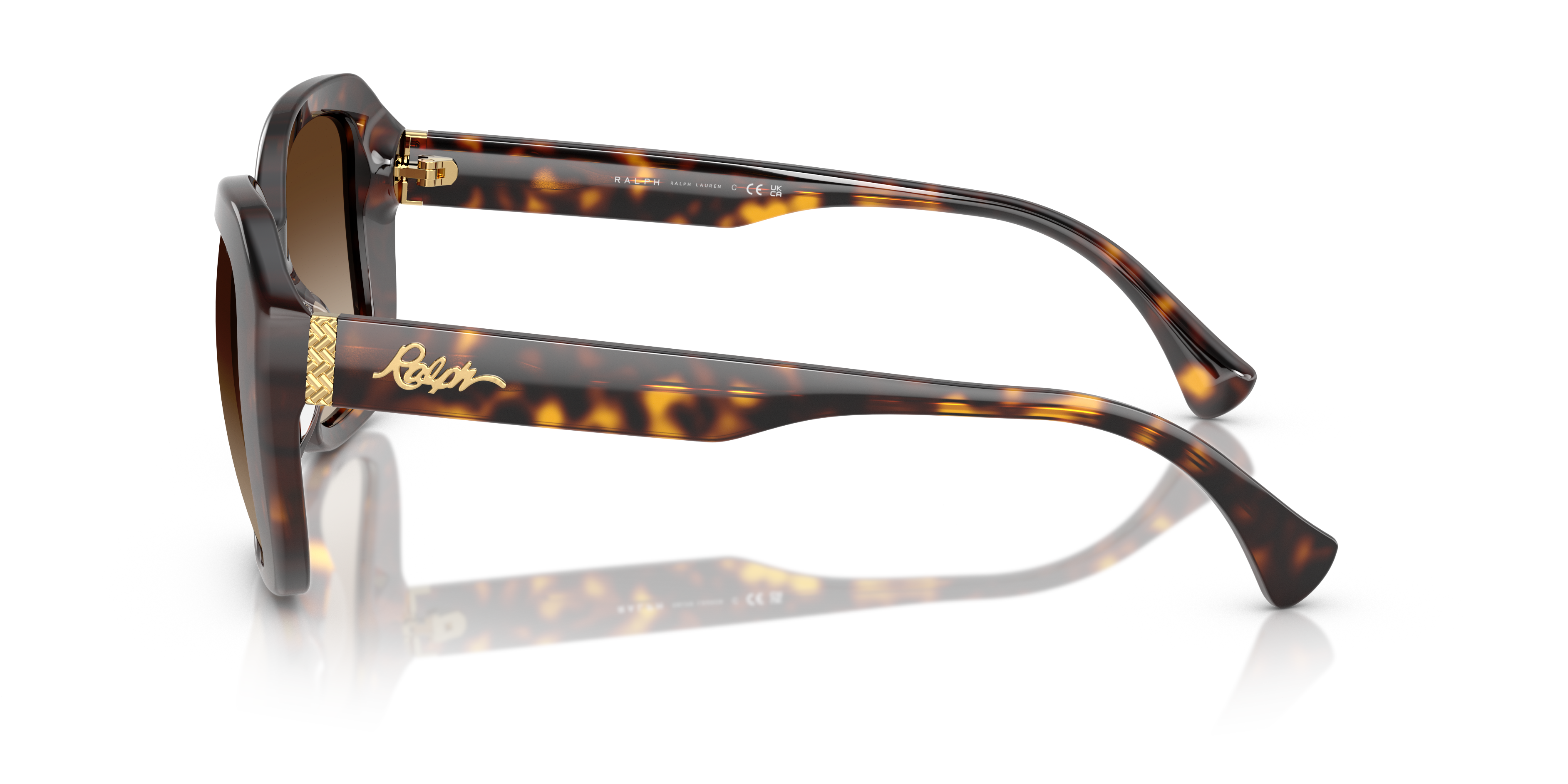RA5321U Shiny Brown Havana AcetaatSunglass Frames van B24, Zijaanzicht