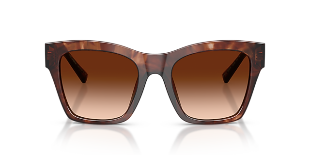 DG4512 Dark Red Havana AcetaatSunglass Frames van B24, Vooraanzicht