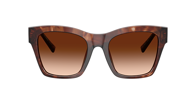 DG4512 Dark Red Havana AcetaatSunglass Frames van B24, met getinte lenzen