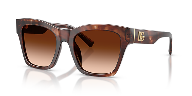 DG4512 Dark Red Havana AcetaatSunglass Frames van B24, Hoekweergave