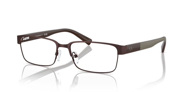 AX1017 Braun MetallEyeglass Frames von B24, Dreiviertelansicht