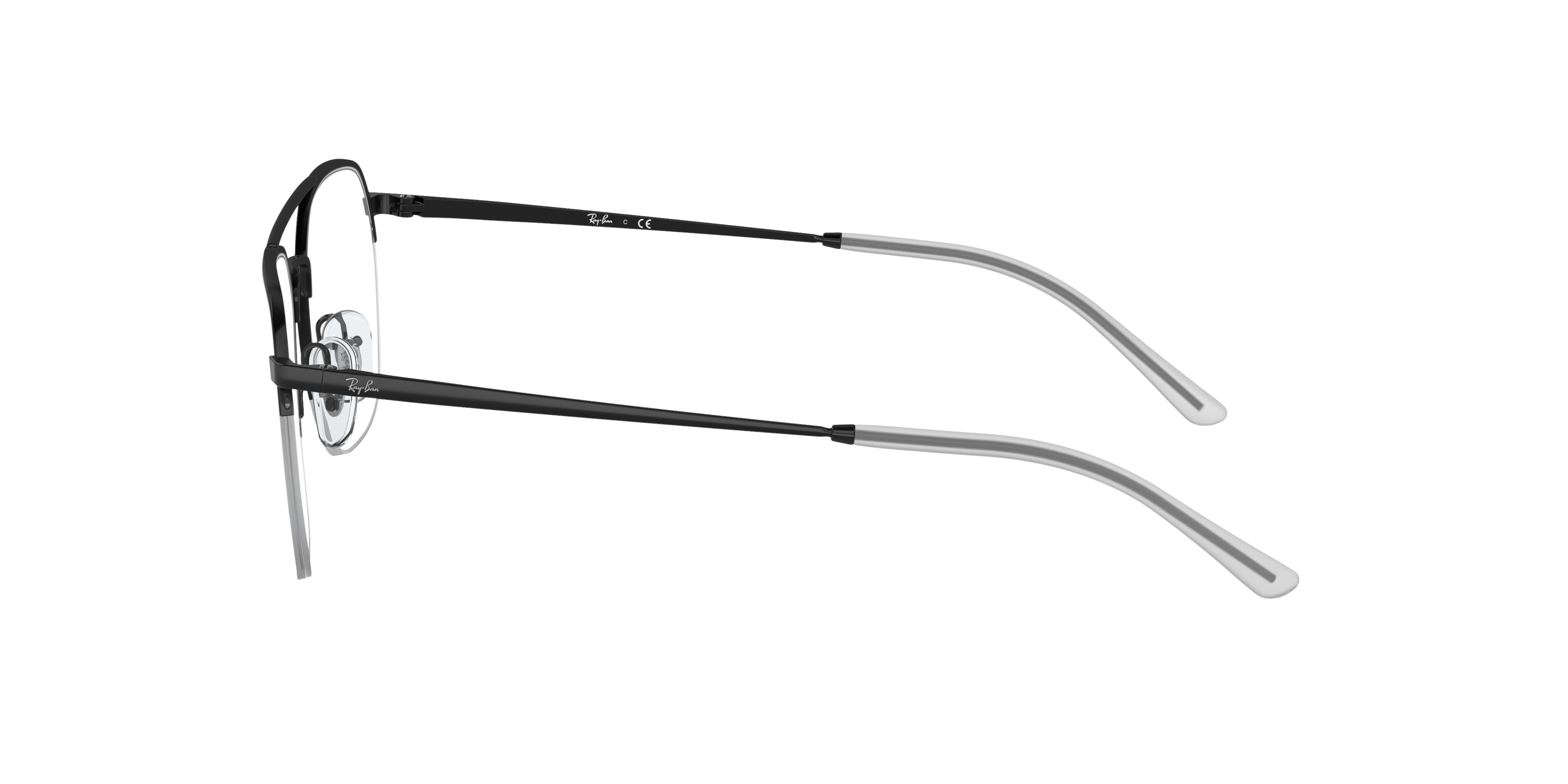 RB6444 Schwarz MetallEyeglass Frames von B24, Seitenansicht