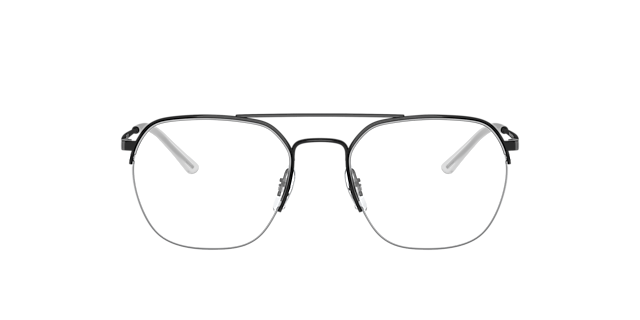 RB6444 Zwart MetaalEyeglass Frames van B24, Vooraanzicht