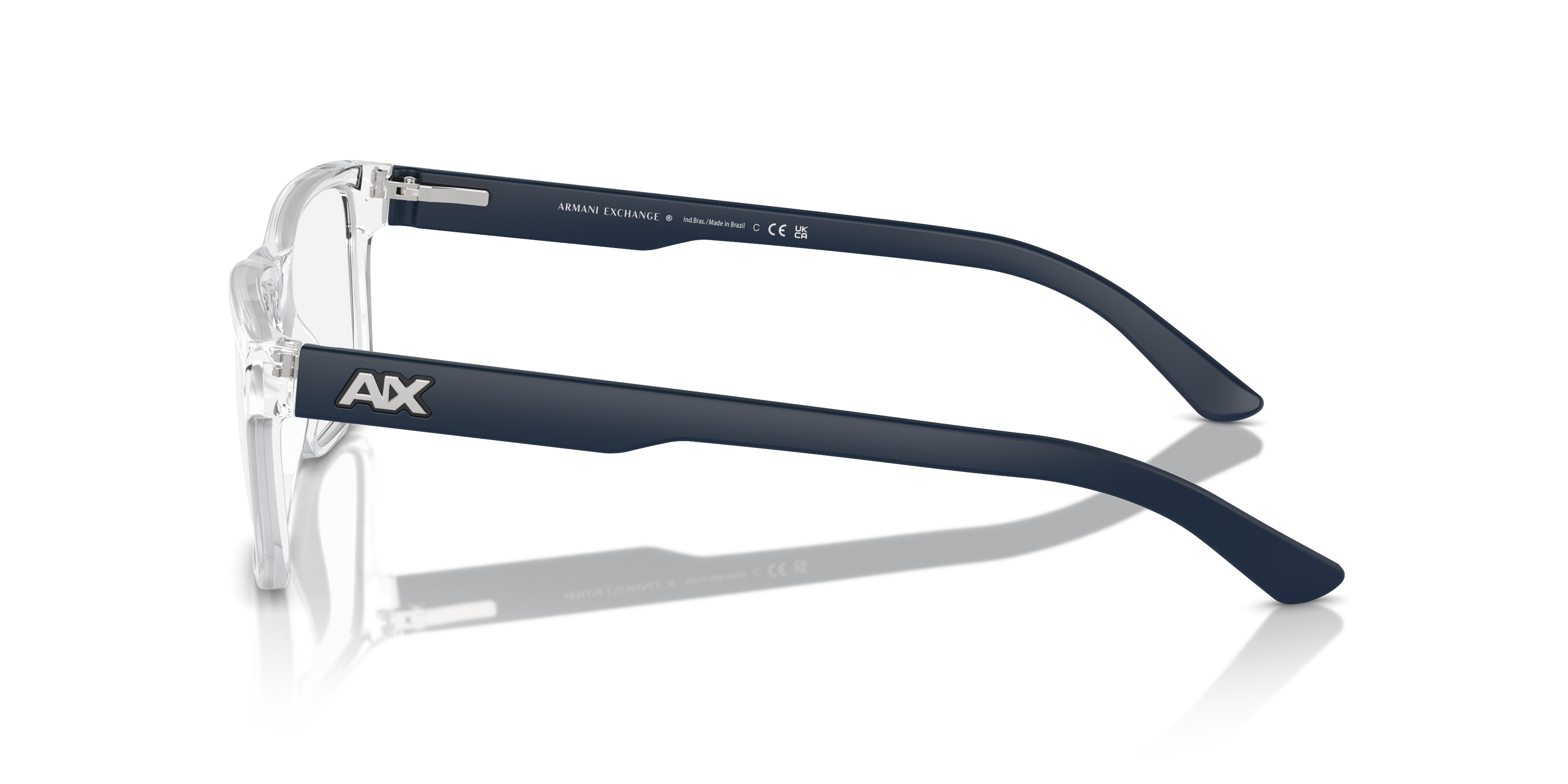 AX3016 Glanzend Kristal KunststofEyeglass Frames van B24, Zijaanzicht