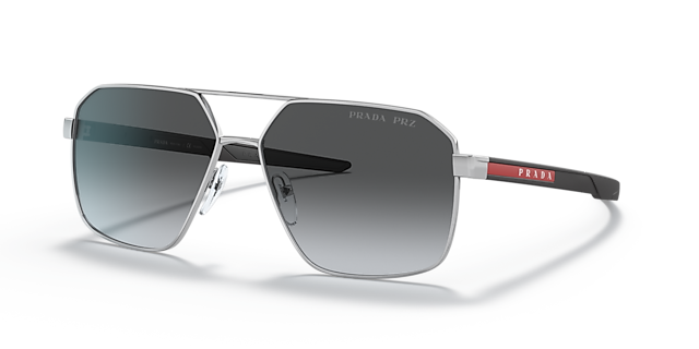 PS 55WS Silber MetallSunglass Frames von B24, Dreiviertelansicht