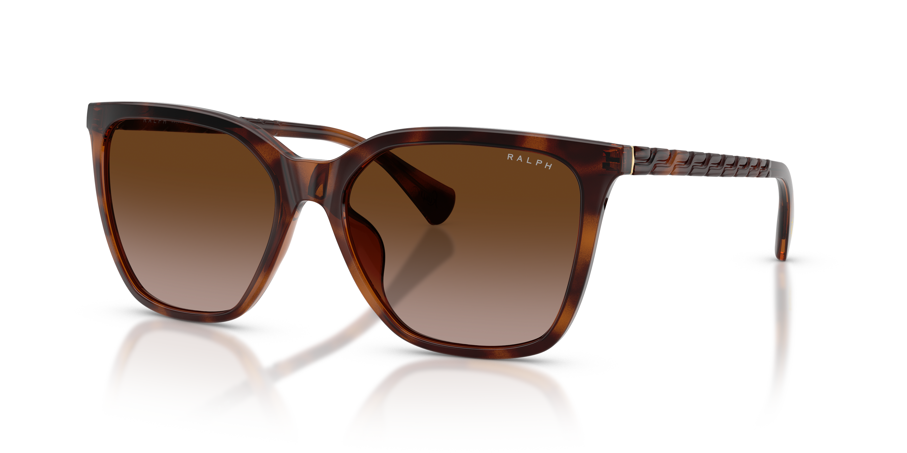 RA5328U Glanzend donker Havana KunststofSunglass Frames van B24, Hoekweergave
