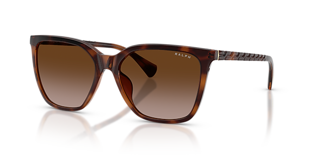 RA5328U Glänzendes Dunkelhavana KunststoffSunglass Frames von B24, Dreiviertelansicht