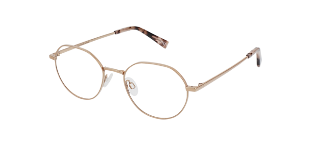 Logan Rose Gold Titanium TitanEyeglass Frames von B24, Dreiviertelansicht