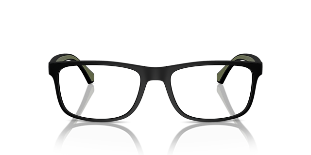 EA3147 Matzwart KunststofEyeglass Frames van B24, Vooraanzicht