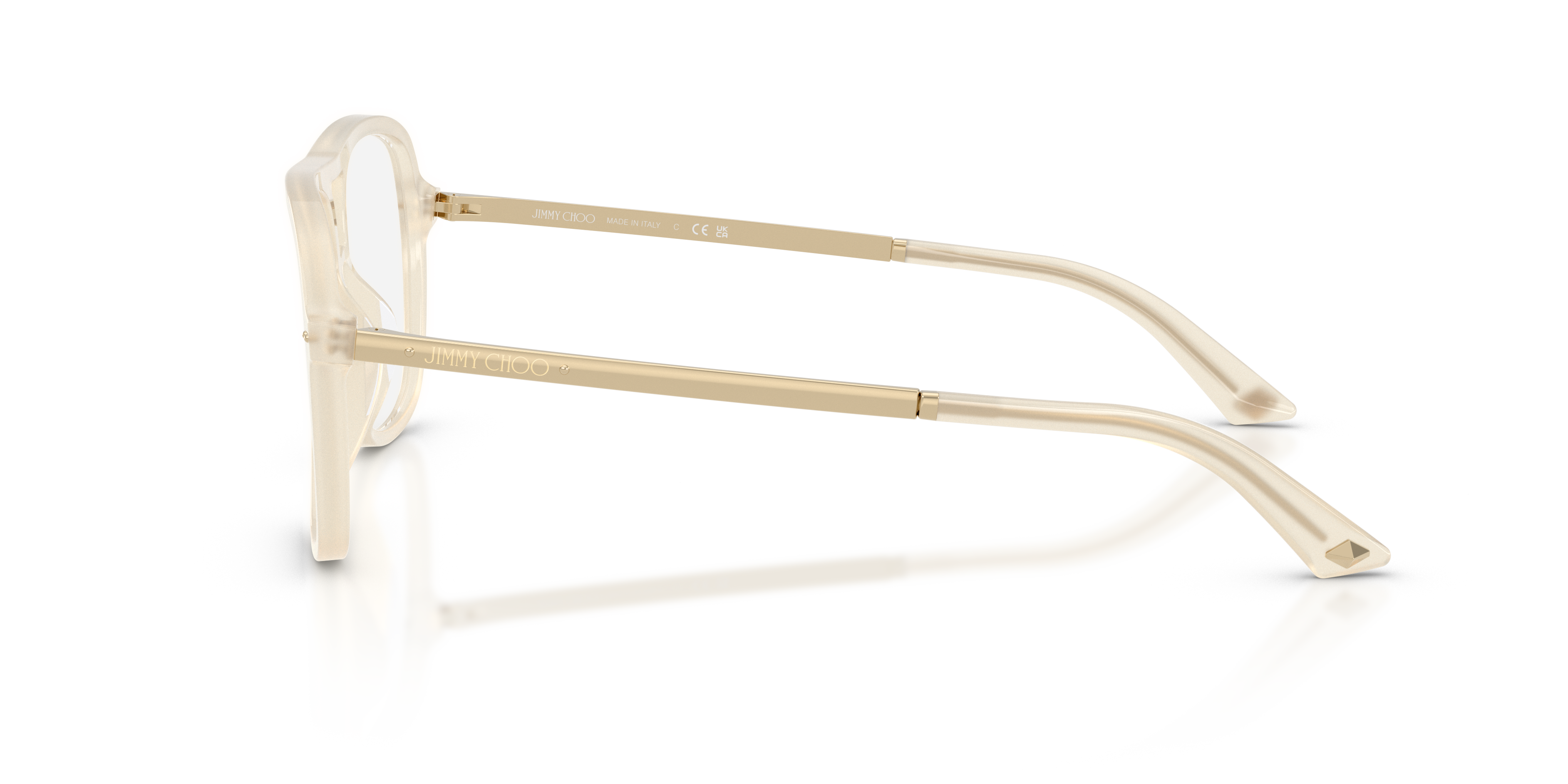 JC3052U Opaline Yellow AcetatEyeglass Frames von B24, Seitenansicht