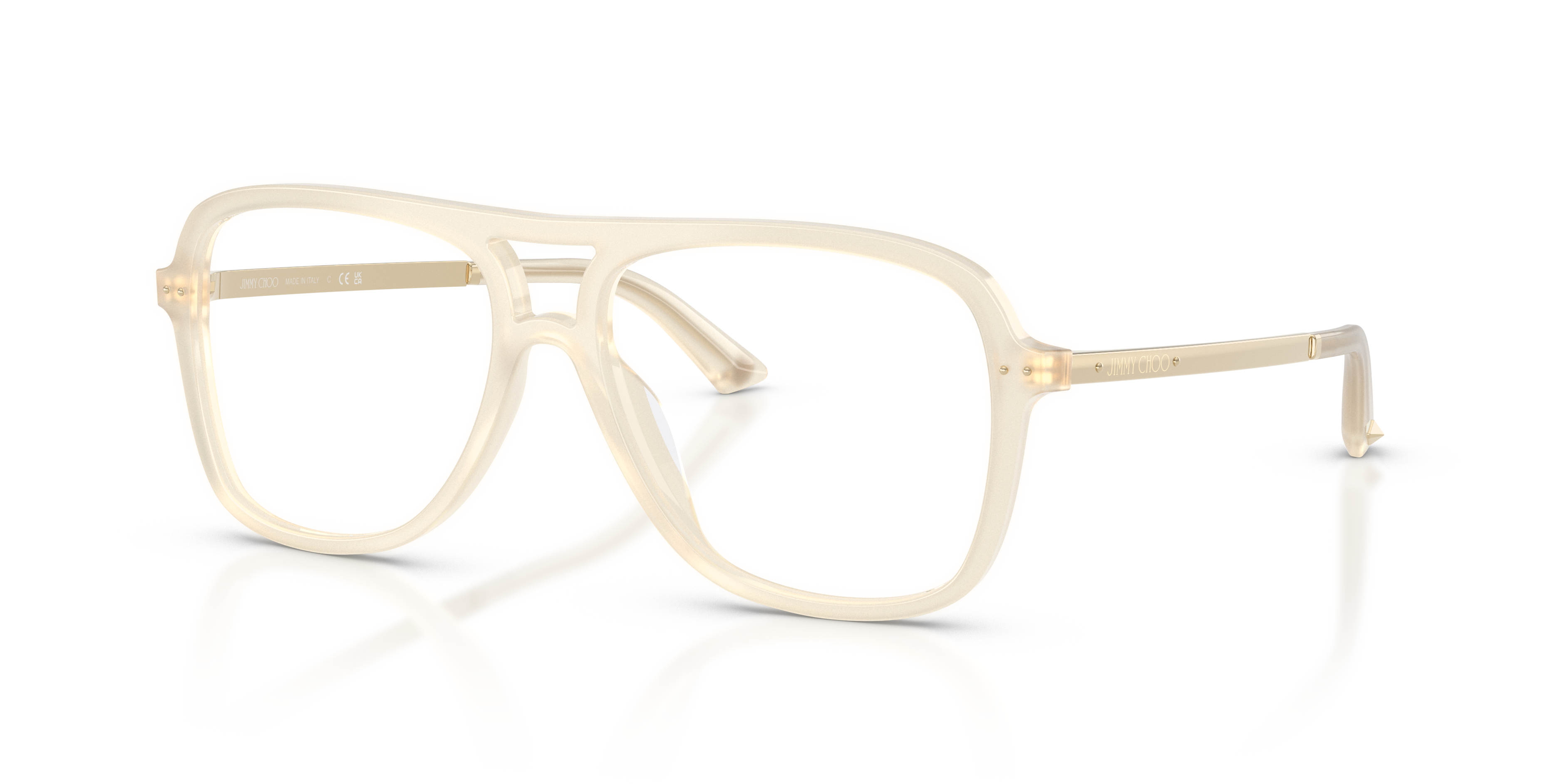 JC3052U Opaline Yellow AcetatEyeglass Frames von B24, Dreiviertelansicht