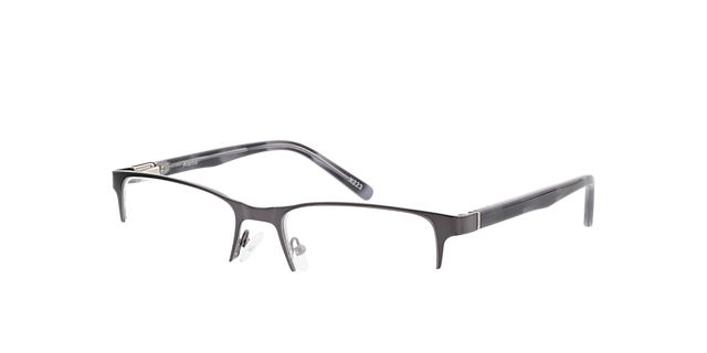 Alamo Anthracite & Grey MetallEyeglass Frames von B24, Dreiviertelansicht