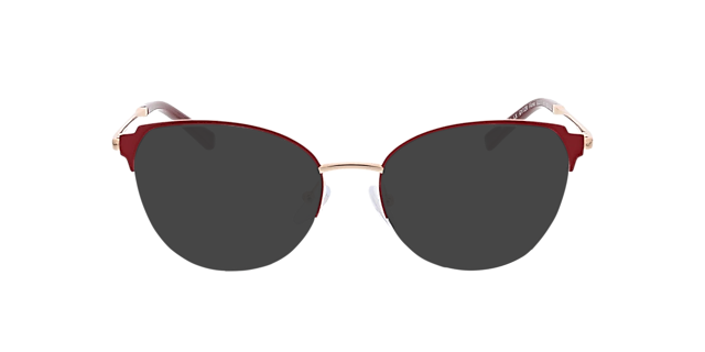 Fiona Rood & roze goud MetaalEyeglass Frames van B24, met getinte lenzen