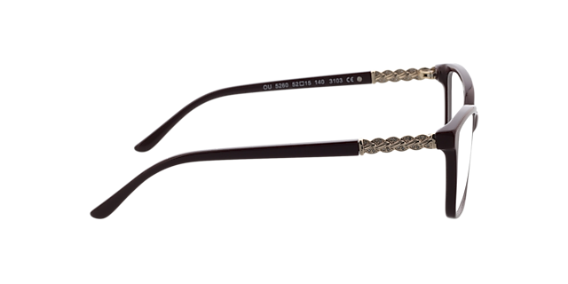 Lisa Burgunder & Gold AcetatEyeglass Frames von B24, Seitenansicht