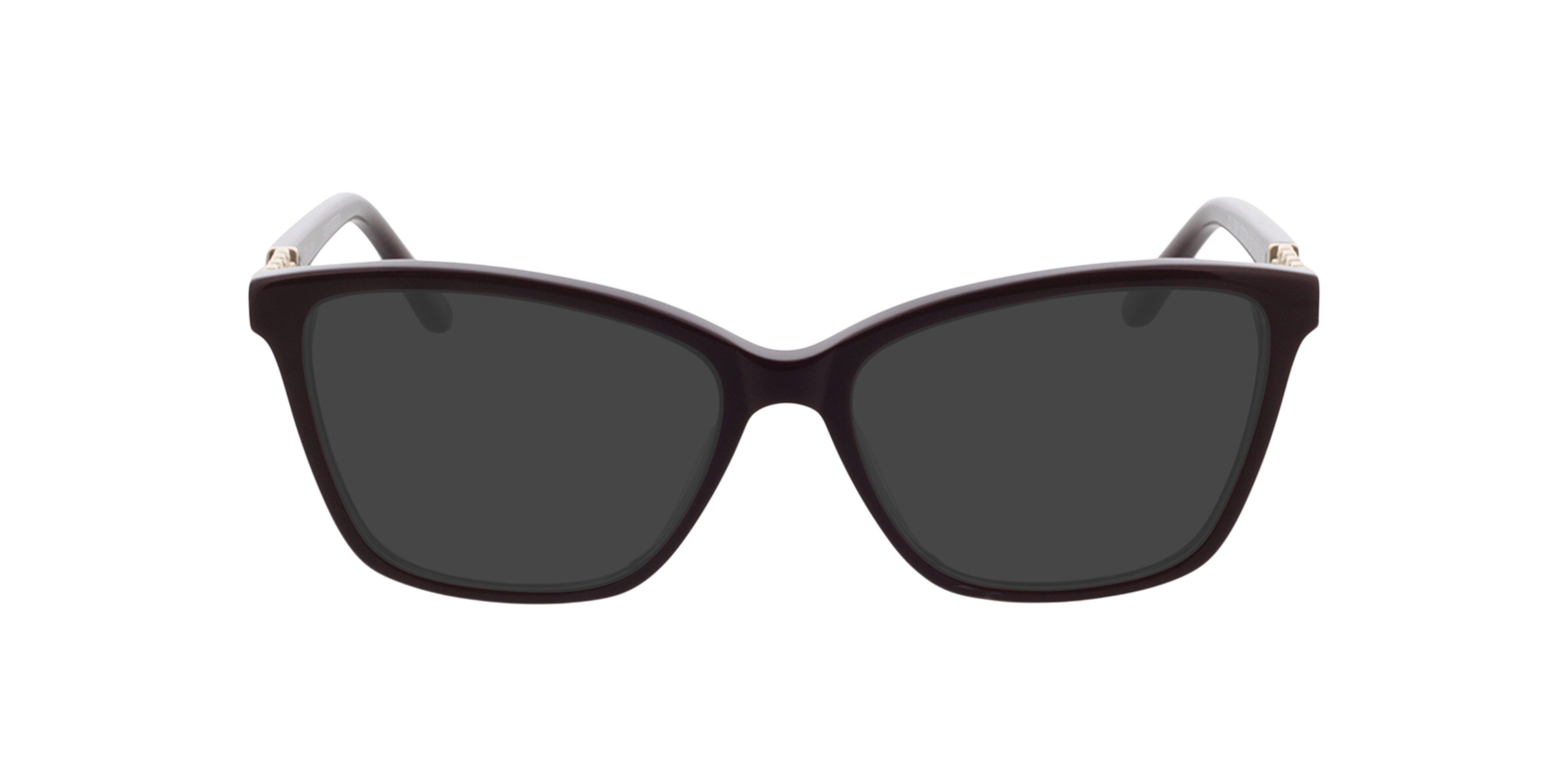 Lisa Burgunder & Gold AcetatEyeglass Frames von B24, mit getönten Gläsern