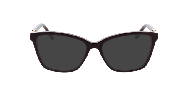 Lisa Burgunder & Gold AcetatEyeglass Frames von B24, mit getönten Gläsern