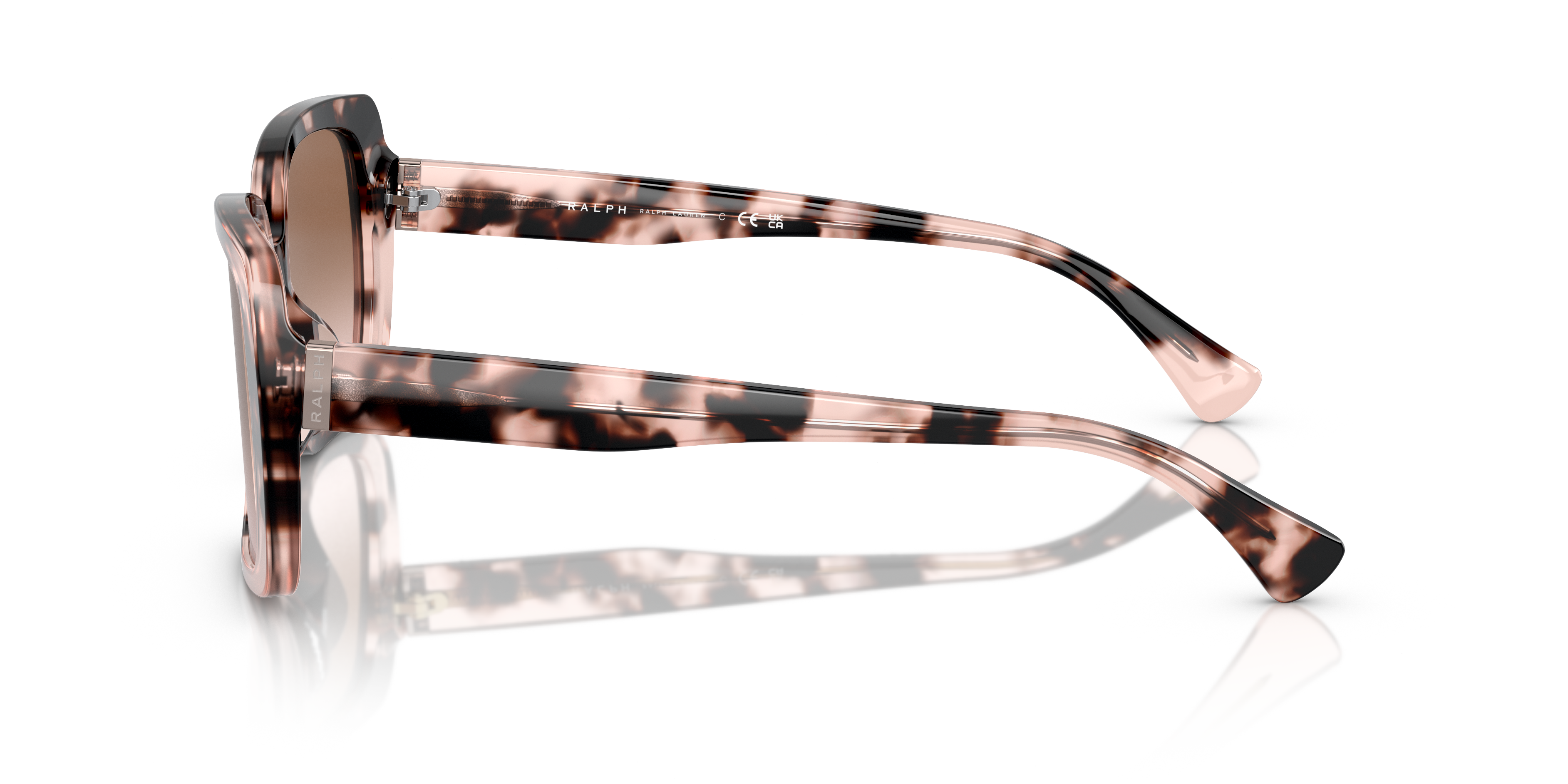 RA5298U Glänzendes Pink Havana AcetatSunglass Frames von B24, Seitenansicht