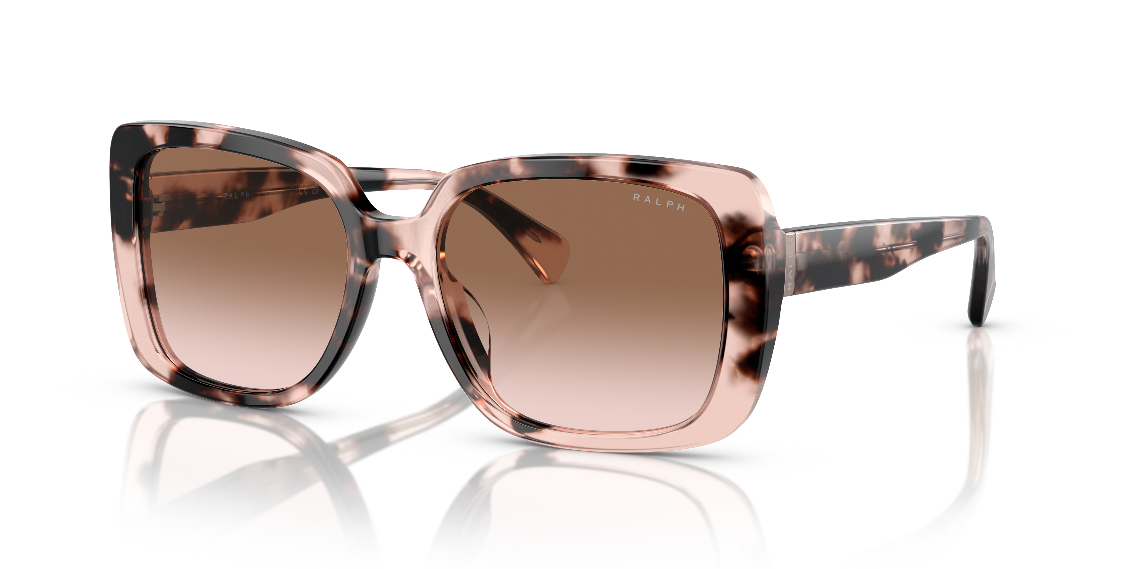 RA5298U Glänzendes Pink Havana AcetatSunglass Frames von B24, Dreiviertelansicht