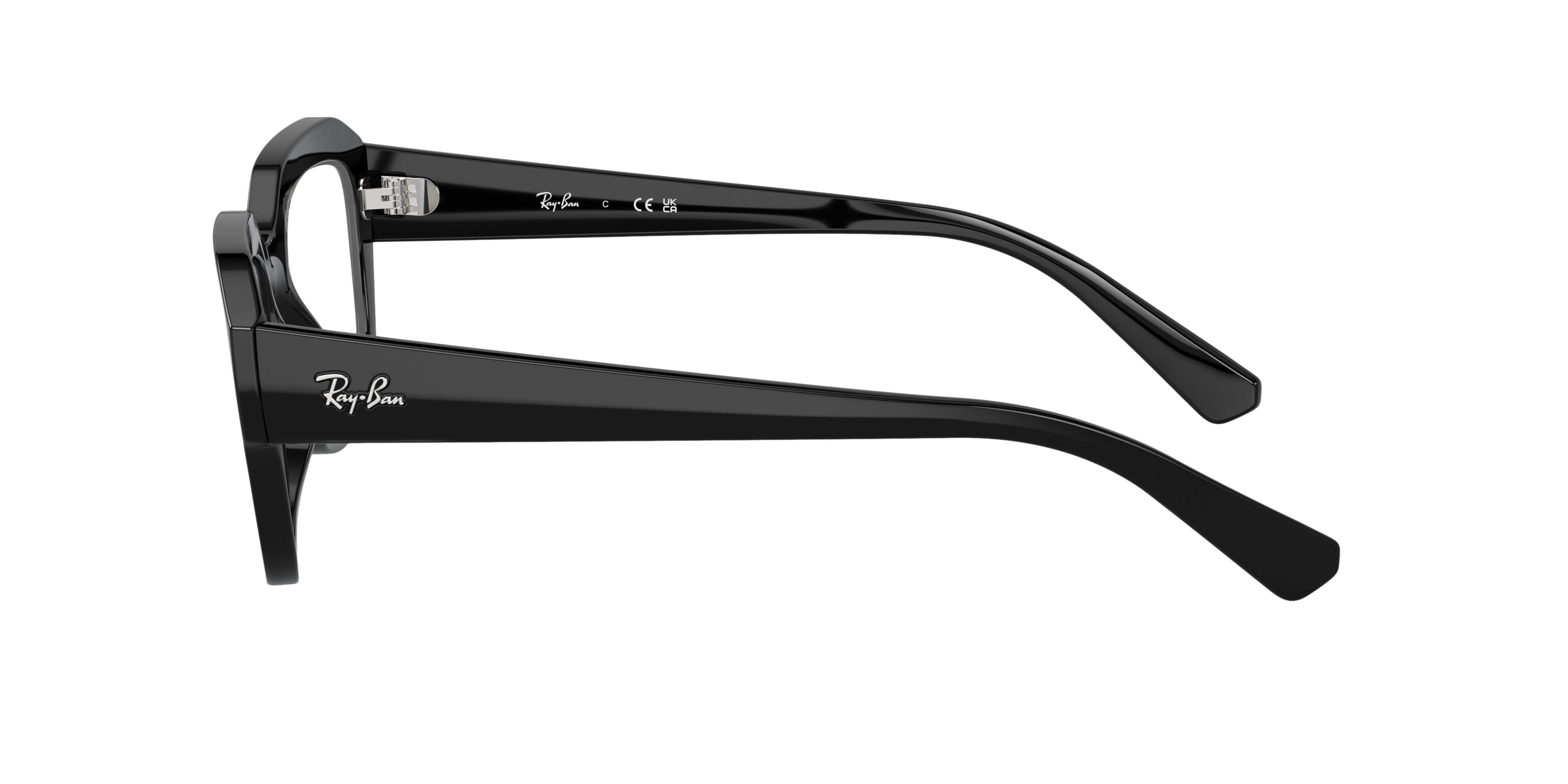 RB7225 Zwart KunststofEyeglass Frames van B24, Zijaanzicht