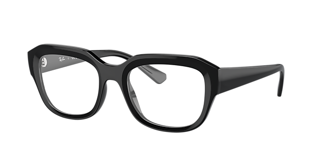 Leonid Optics Bio-Based Schwarz KunststoffEyeglass Frames von B24, Dreiviertelansicht