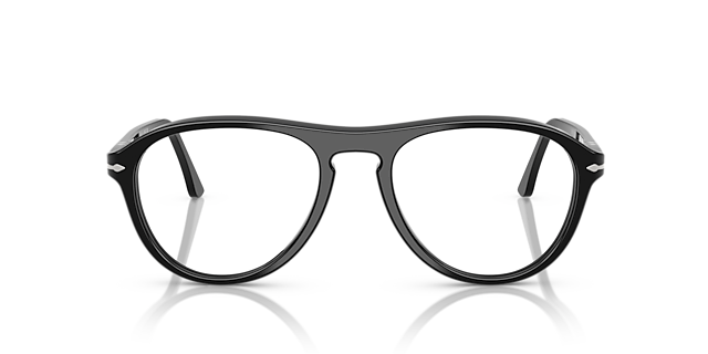 PO3371V Zwart AcetaatEyeglass Frames van B24, Vooraanzicht