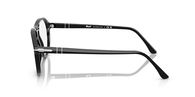 PO3371V Zwart AcetaatEyeglass Frames van B24, Zijaanzicht