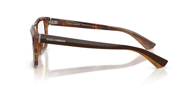 DG3431 Top Brown & Pearl Gold & Brown AcetaatEyeglass Frames van B24, Zijaanzicht