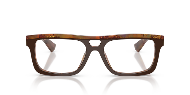 DG3431 Top Brown & Pearl Gold & Brown AcetaatEyeglass Frames van B24, Vooraanzicht