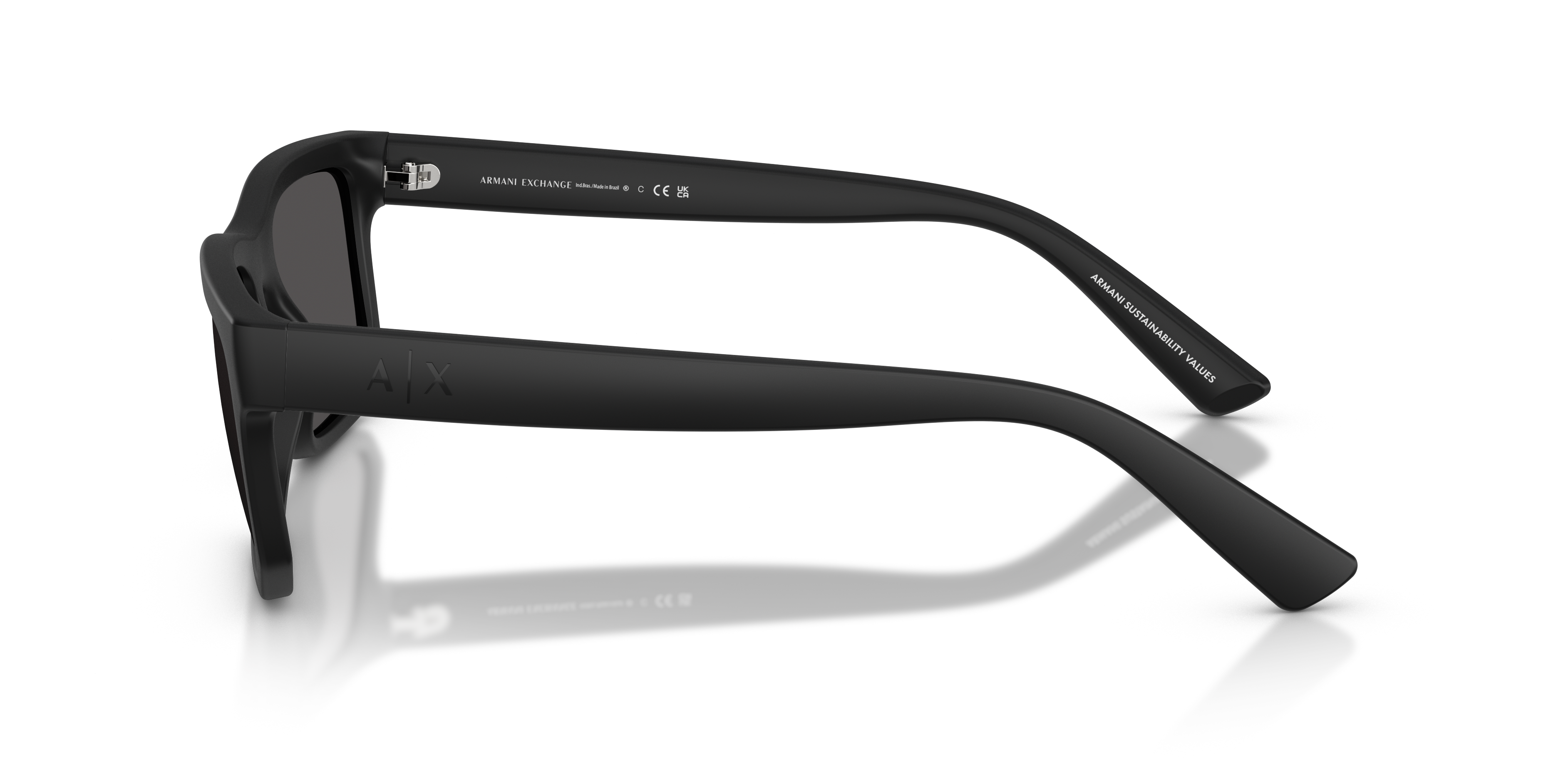 AX4165S Matt Schwarz KunststoffSunglass Frames von B24, Seitenansicht