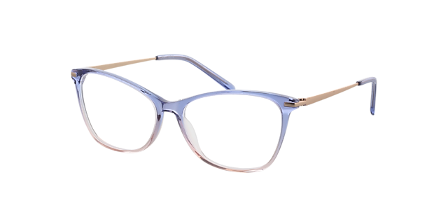 Emily Purple  &  Pink  &  Pink Gold AcetatEyeglass Frames von B24, Dreiviertelansicht