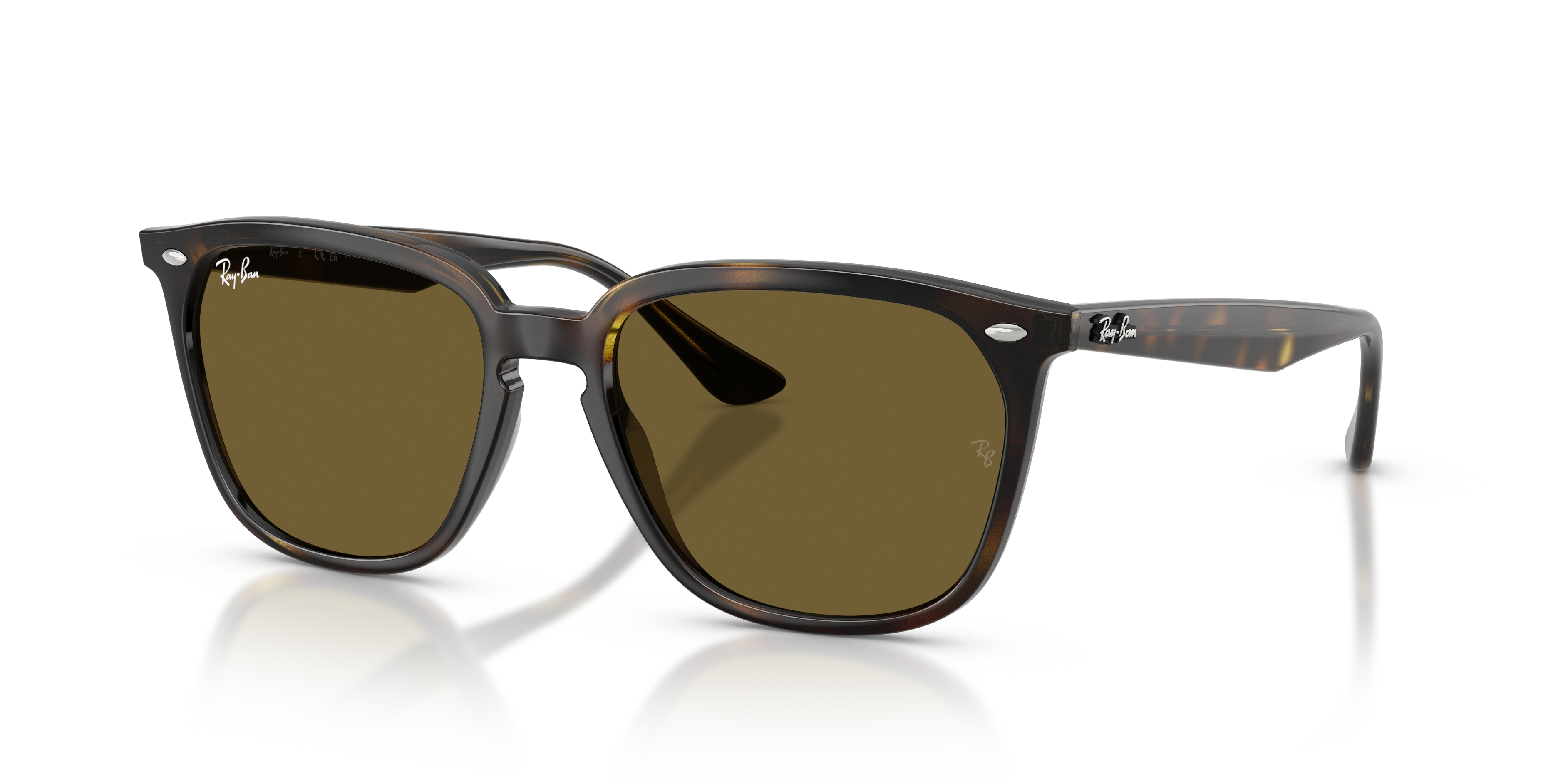 RB4362 Havana KunststoffSunglass Frames von B24, Dreiviertelansicht