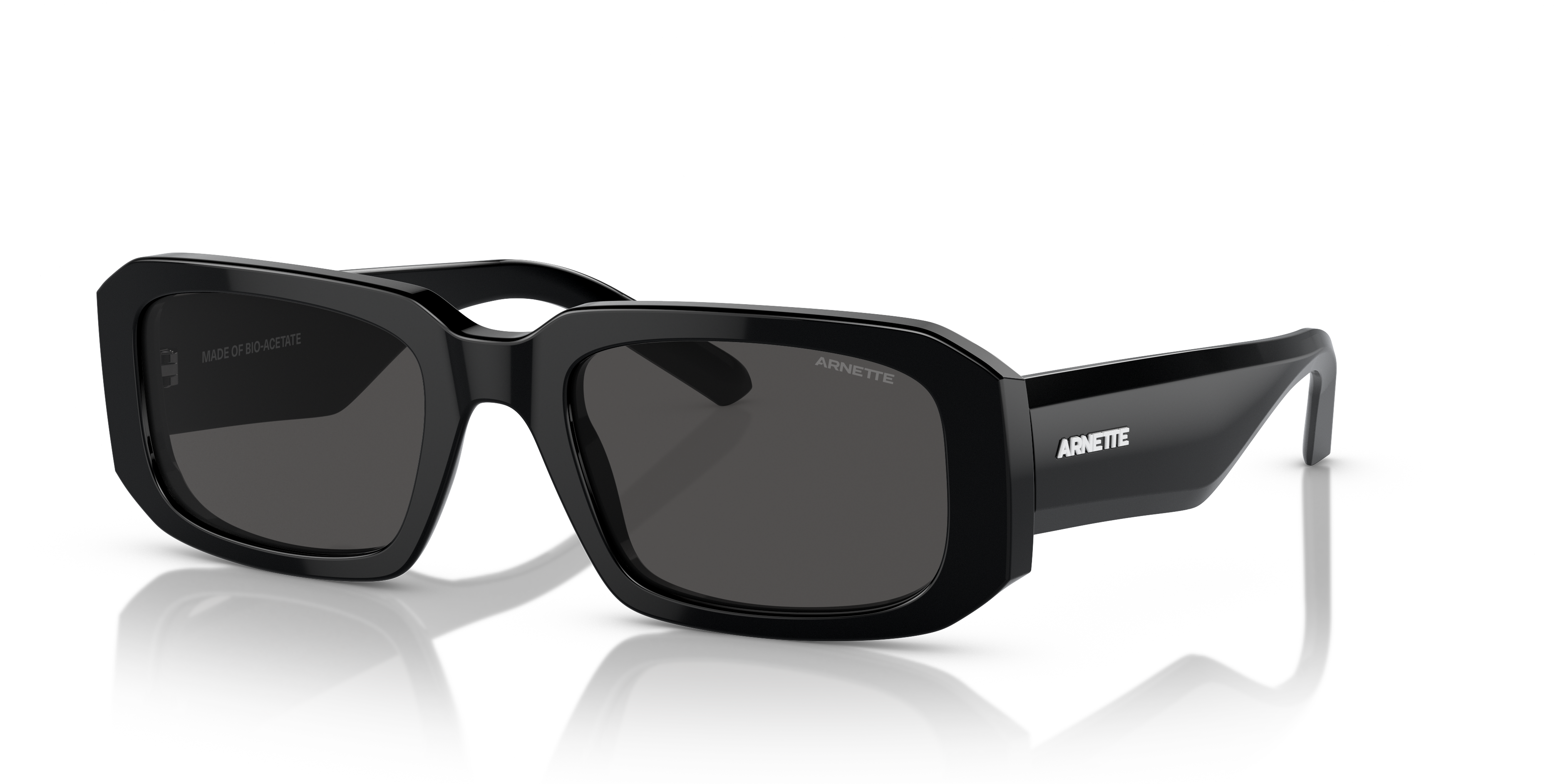 AN4318 Zwart AcetaatSunglass Frames van B24, Hoekweergave