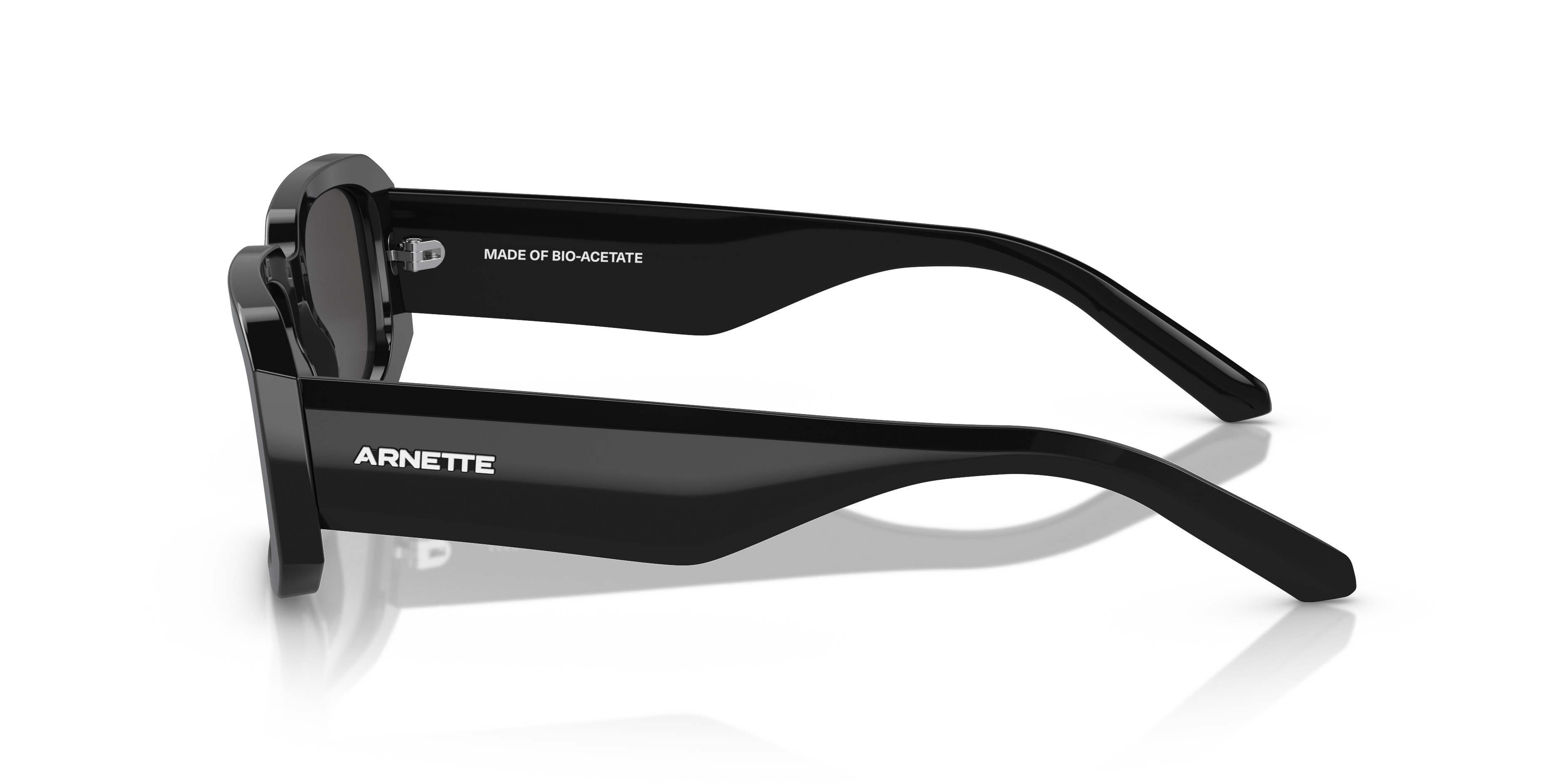 AN4318 Zwart AcetaatSunglass Frames van B24, Zijaanzicht