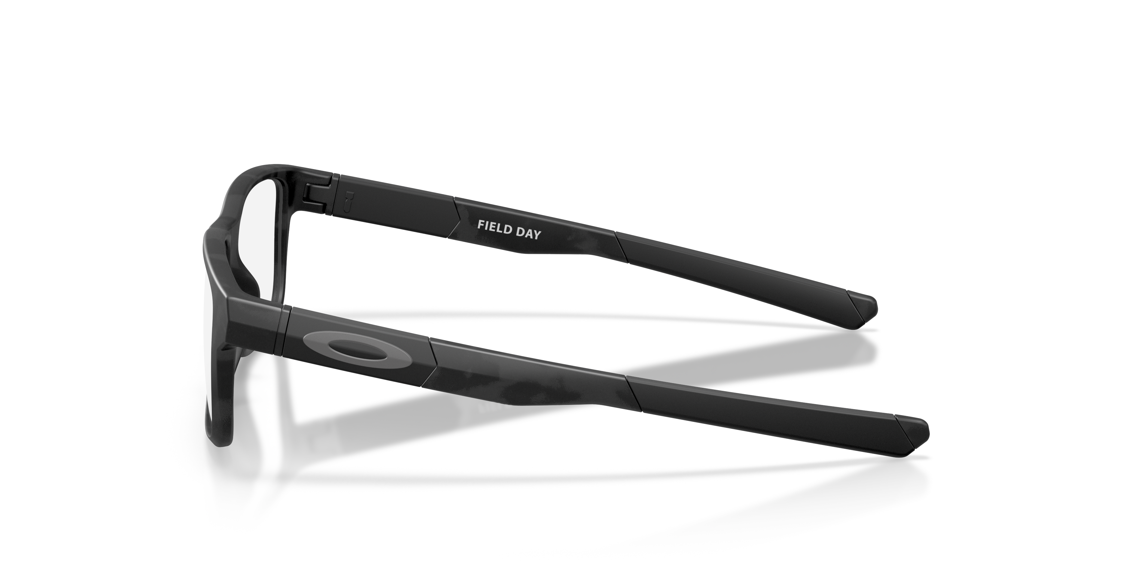 Field Day (Youth Fit) Satin Black Camo KunststoffEyeglass Frames von B24, Seitenansicht