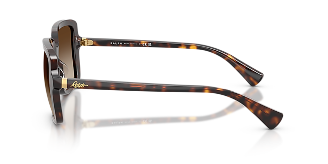 RA5333U Glanzend donker Havana AcetaatSunglass Frames van B24, Zijaanzicht