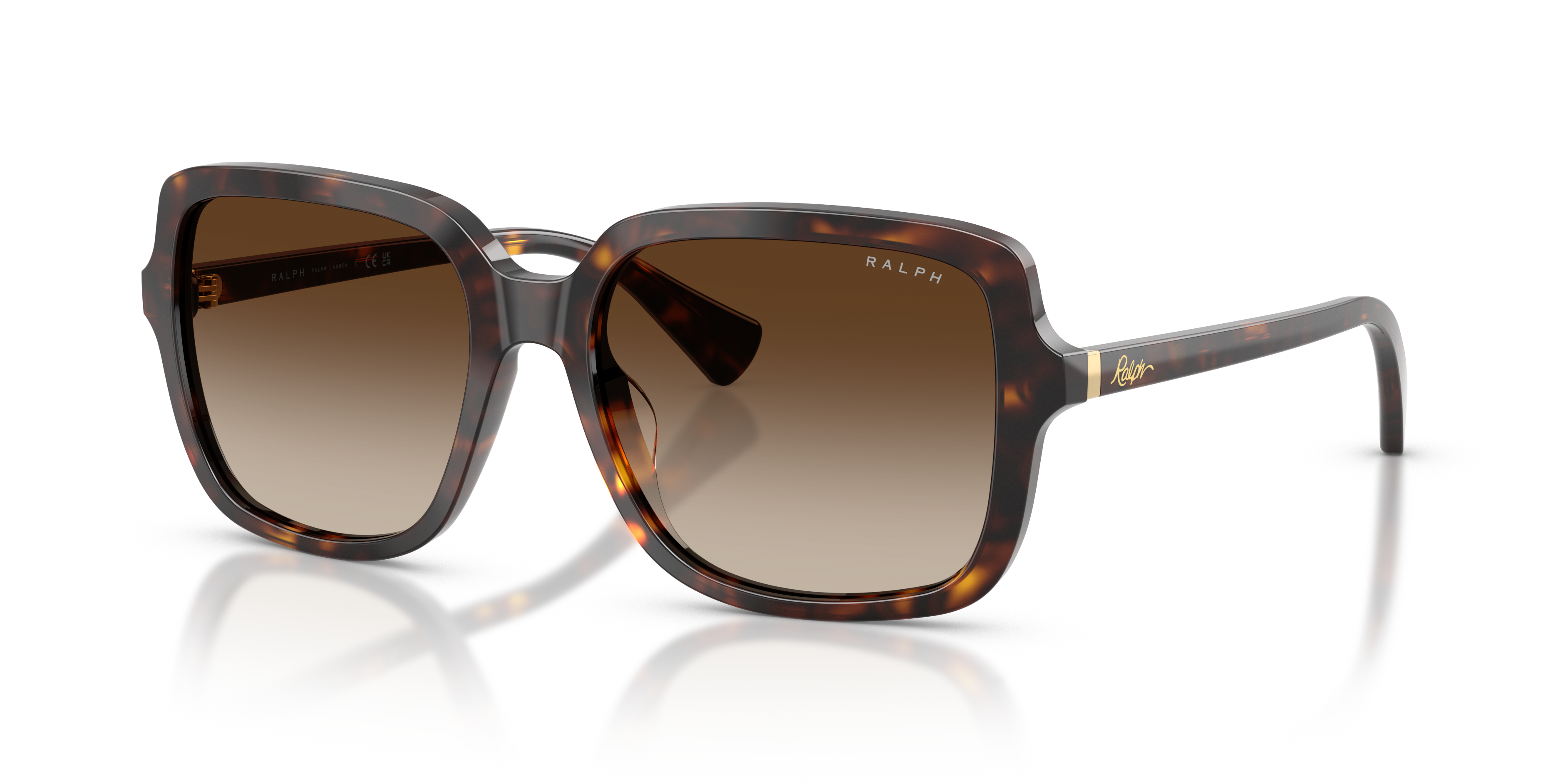 RA5333U Glänzendes Dunkelhavana AcetatSunglass Frames von B24, Dreiviertelansicht