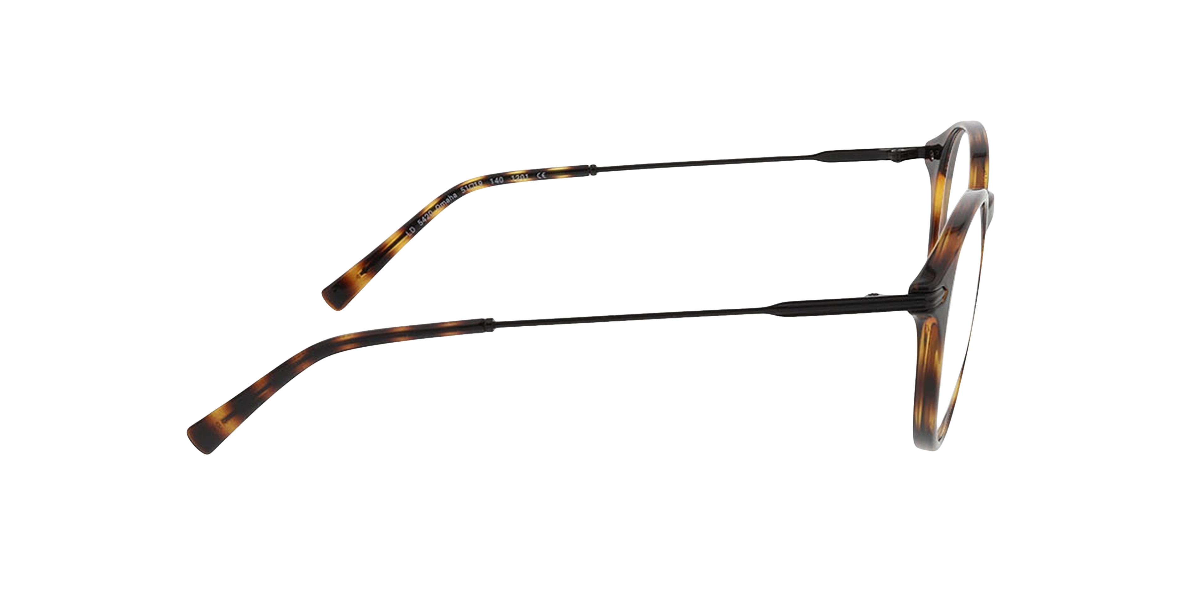 Omaha Havana  &  Black KunststoffEyeglass Frames von B24, Seitenansicht