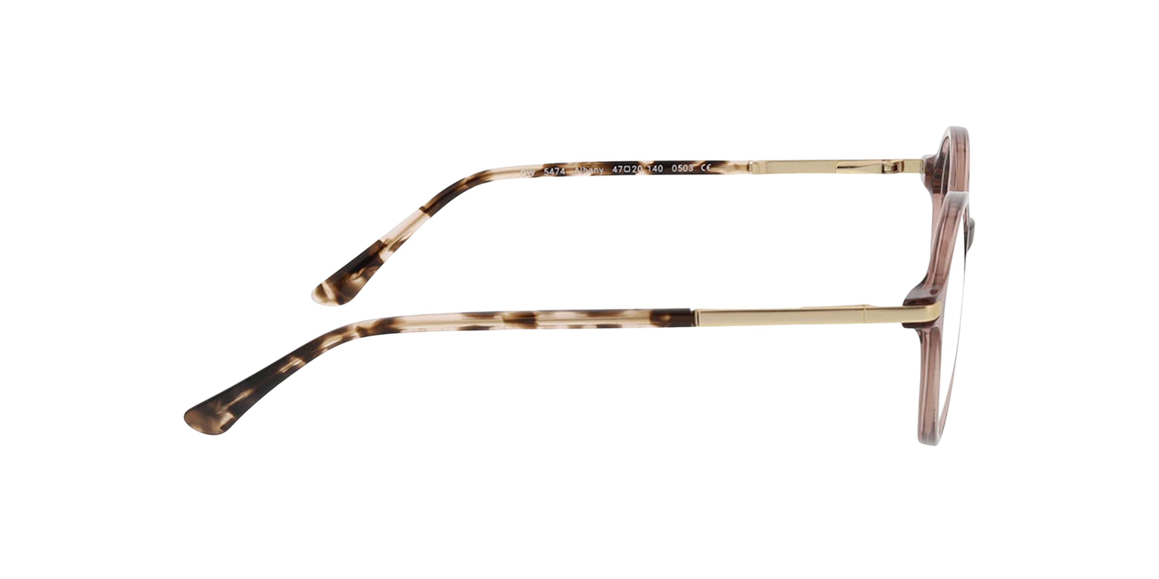 Albany Crystal Hellbraun AcetatEyeglass Frames von B24, Seitenansicht