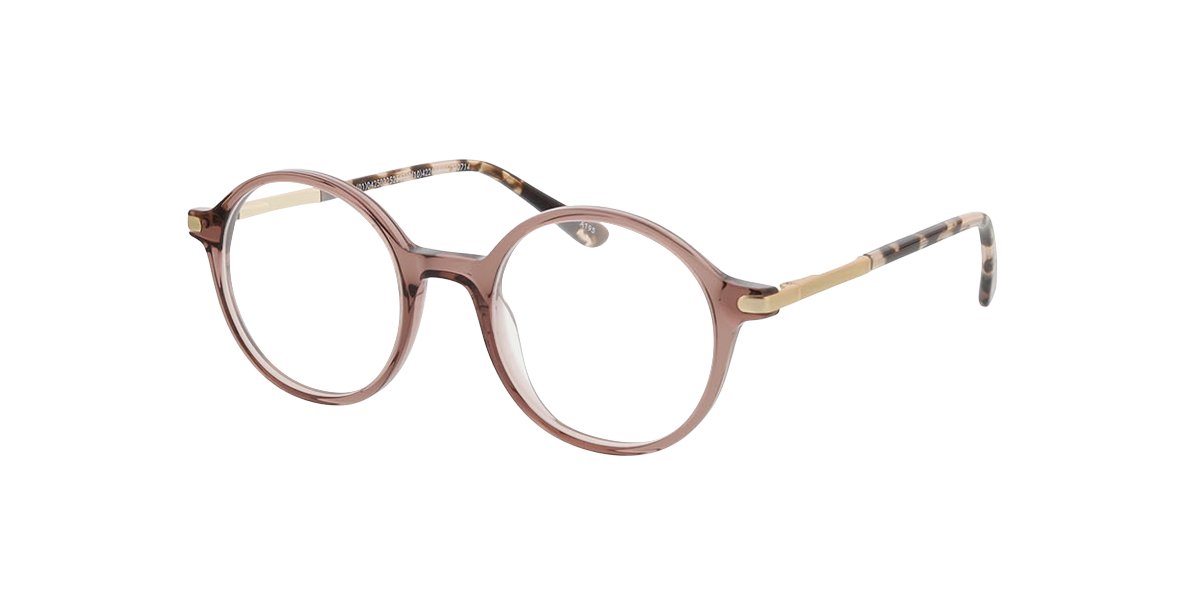 Albany Crystal Hellbraun AcetatEyeglass Frames von B24, Dreiviertelansicht